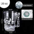20 Oz Led Clear Halloween Skull Cups