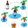 Inflatable Palm Tree Coaster Pool Floats Cup Holders