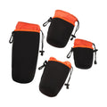 4 Pack Neoprene Camera Lens Pouches With Drawstring