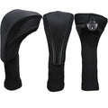 Golf Club Head Covers 3-Piece Set with Replaceable Labels