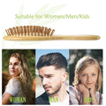Elliptical Wood Hair Brush Comb