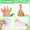 Mini Colorful Rainbow Ring Children's Spring Ring
