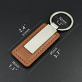 Rectangular Leather Keychain