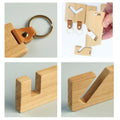 Wooden Phone Stand With Keychain