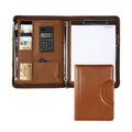 A4 Business Leather Portable Briefcase with Calculator