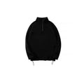 Double-Sided Fleece Drawstring Half-Zipper Sweatshirt