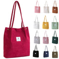 Stylish Corduroy Tote Bag