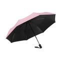 Triple Fold Black Rubber Sunshade Umbrella