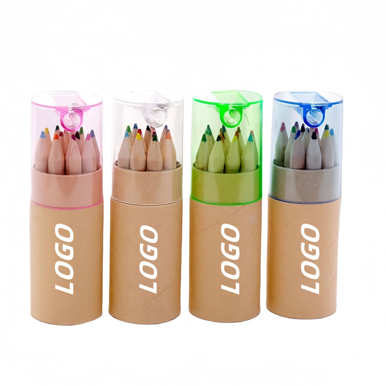 12 Colors Color Pencils Log Drawing Pencils