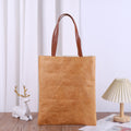 Washable Kraft Dupont Paper Tote Bag With Canvas Inner
