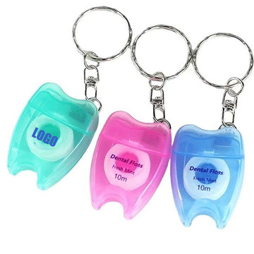 Tooth Shape Dental Floss Keychain