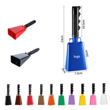 9" Metal Cheering Cow Bell With Handle