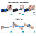 Led Light Up Slap Bracelet Armband Wristband W/3 Light Modes