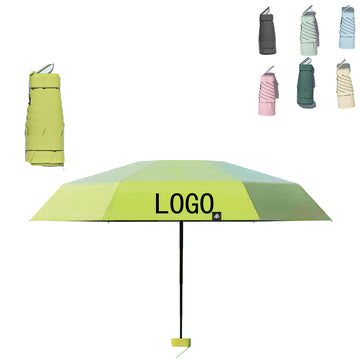 6-Fold Compact Umbrella With Ring Clasp