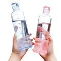 Gradient Color Transparent Glass Water Bottle W/ Time Scale