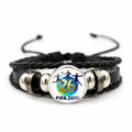 Snap Closure Braided Leather Bracelet