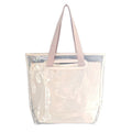 Pvc & Canvas Double Layer Detachable Tote Bag