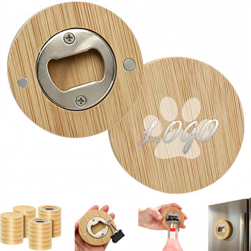 Natural Round Wooden Bottle Opener