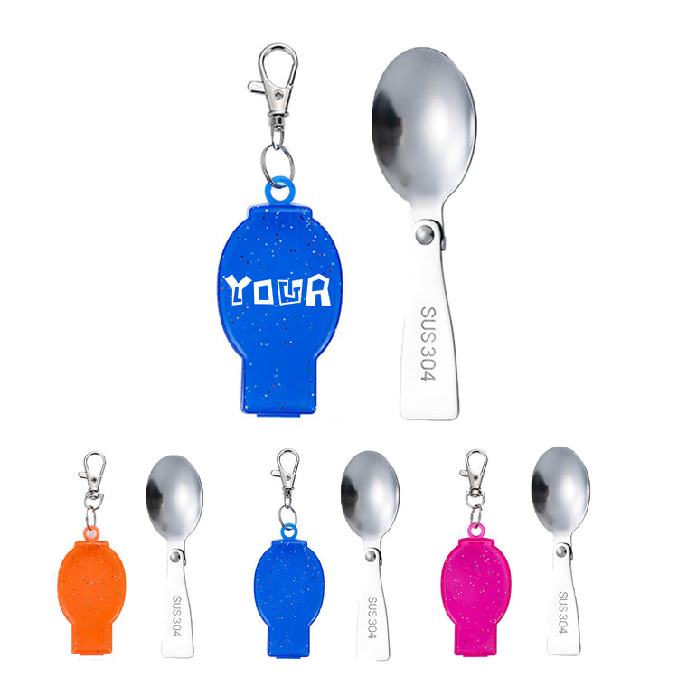 Portable Stainless Collapsible Spoon With Case
