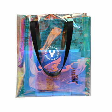 Rainbow Hologram Shopping Tote Bag