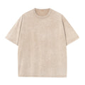 Unisex Cotton Short Sleeve Vintage Washed Basic Tees