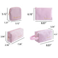 Four-Piece Flannel Cosmetic Bag Set