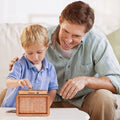 Cash Vault Wooden Savings Box With 10000 Money Target