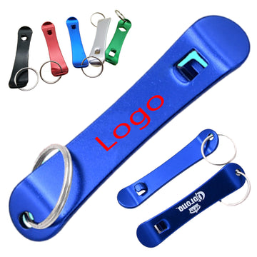 Anodized Aluminum Ski Bottle Opener Key Tag