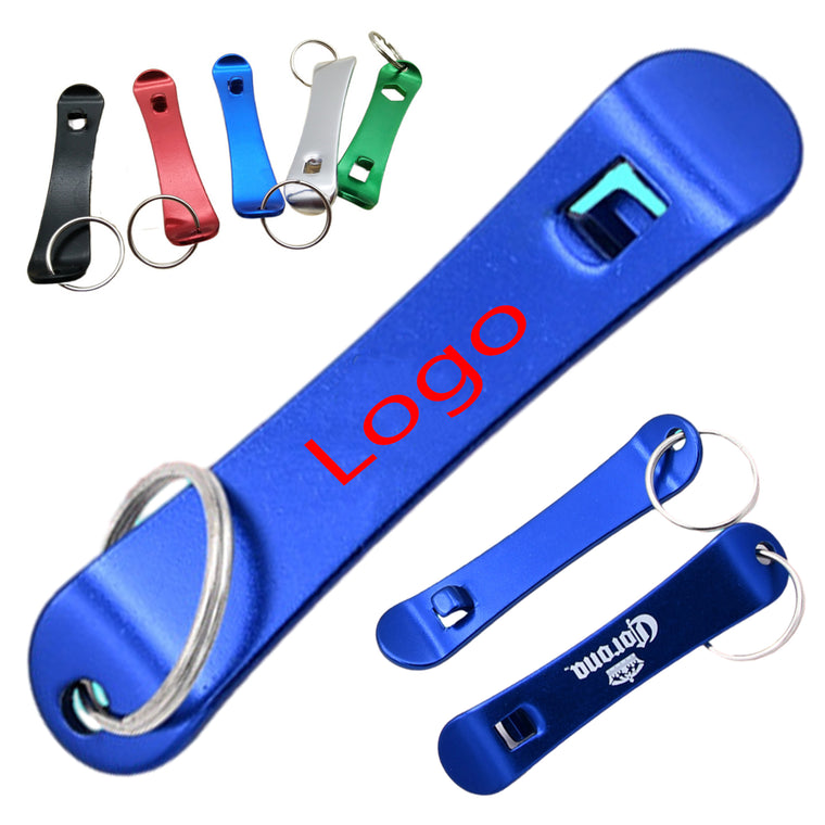 Anodized Aluminum Ski Bottle Opener Key Tag