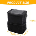 Car Trash Can With Lid & Storage Pockets