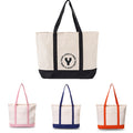 Canvas Tote Bag With External Pocket