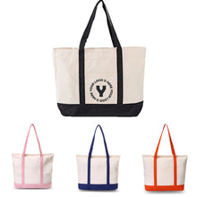 Canvas Tote Bag With External Pocket