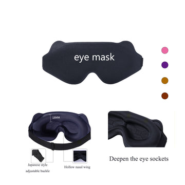 Light Tight Memory Cotton 3D Contoured Cup Sleep Mask