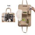 Collapsible Felt Cloth Car Backseat Organizer With 5 Pocket