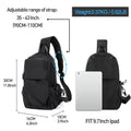 Small Black Sling Crossbody Backpack Shoulder Bag