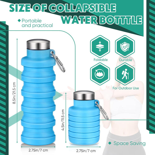 18 Oz Foldable Silicone Water Bottle