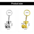 Football and Trophy Keyring