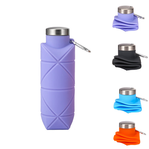 16 Oz Collapsible Silicone Water Bottle