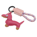 Dachshund Shape Leather Keychain Lanyard For Puppy Lovers