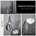 Insulated Clear Glasses Coffee Mug 14 Oz