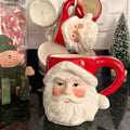 Christmas Ceramic Classic Santa Claus Head Drinking Mug