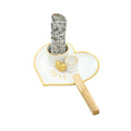 Multi-Functional Ceramic Heart-Shaped Palo Santo And Sage Incense Tray
