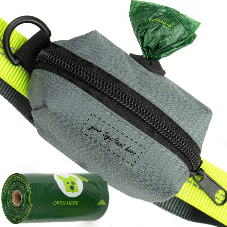 Dog Poop Bag Holder Velcro Leash Dispenser With Roll