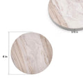 4'' Round Ceramic Coaster With Cork Base