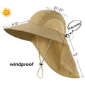 Wide Brim Sun Hat with Neck Flap