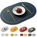 Kitchen Table Faux Leather Two-Color Placemat