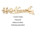 Elegant Hollow Out Polished Metal Badge Lapel Pin