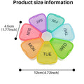 7 Day Compartment Tablet Pill Case Medicine Bottles Box