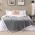 Reversible Sherpa Flannel Throw Blanket