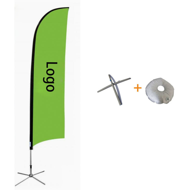 Blade Sail Sign Flag Kit one-Sided Cross Base
